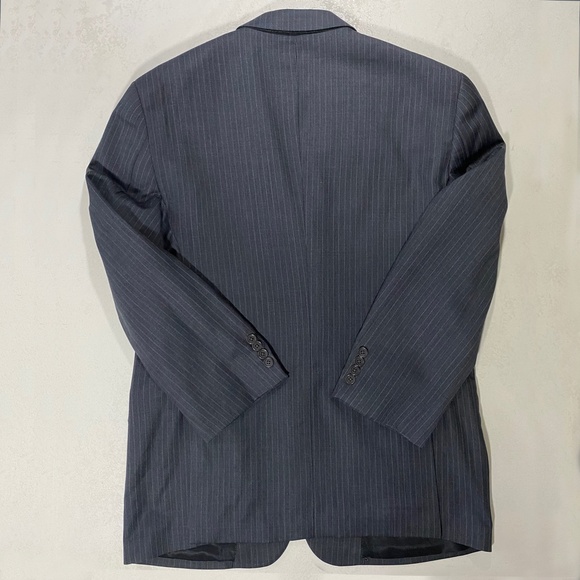 John Varvatos Star Men Delancy Pinstripe Wool Blazer Gray, 44R - Picture 7 of 15